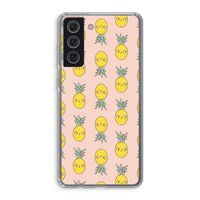 Ananas: Samsung Galaxy S21 FE Transparant Hoesje
