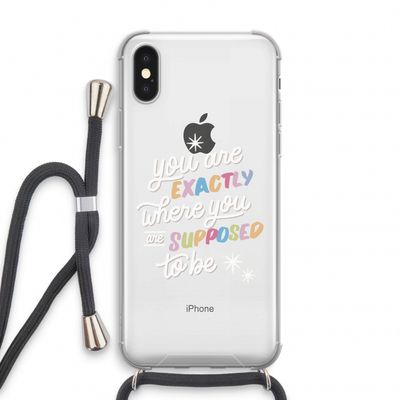 Right Place: iPhone XS Transparant Hoesje met koord