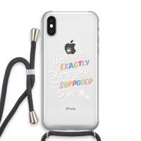 Right Place: iPhone XS Transparant Hoesje met koord