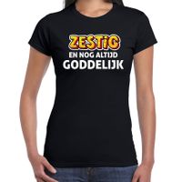 Verjaardag cadeau t-shirt 60 jaar - zestig en goddelijk zwart voor dames