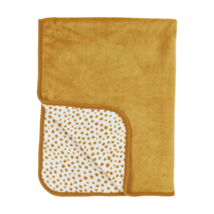 Reisdeken Fleece Cheetah - Honey Gold - 75x100cm