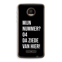 Da ziede van hier - Zwart: Motorola Moto Z Force Transparant Hoesje
