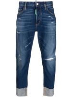 DSQUARED2 jean à coupe courte - Bleu