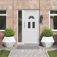 Plantenbak 2 pcs Wit 75 x 75 x 60 cm Staal