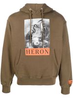 Heron Preston hoodie en coton à imprimé graphique - Vert - thumbnail