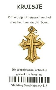 Kruisje Reliëf Olijfhout (3 cm)