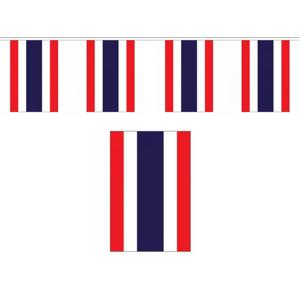 Thailand Vlaggetjes vlaggenlijn slinger - 900 cm - polyester - binnen/buiten - versiering/feestart