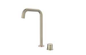 Blaufoss Pavilion Flat verhoogde wastafelkraan Brushed Champagne Gold