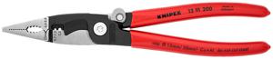 Knipex Elektro installatietang | zwart geatramenteerd | met kunststof bekleed | 200 mm | 1391200 - 1391200