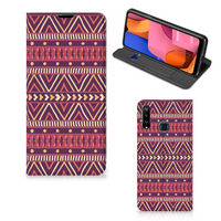 Samsung Galaxy A20s Hoesje met Magneet Aztec Paars