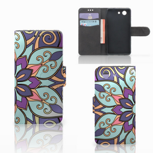 Sony Xperia Z3 Compact Hoesje Purple Flower