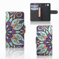 Sony Xperia Z3 Compact Hoesje Purple Flower - thumbnail