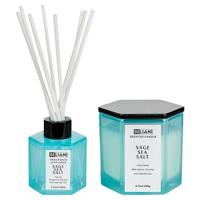 Beliani-CLASSY TINT-Geurkaars en geurstokjes-Salie Zeezout- Soja wax