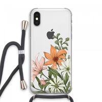 Floral bouquet: iPhone XS Max Transparant Hoesje met koord