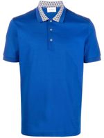 Ferragamo polo à bords Gancini - Bleu