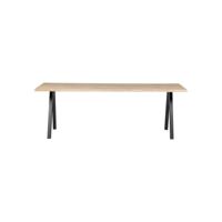 Woood Tablo eettafel boomstam eiken 199 x 90 cm 2-standen onderstel