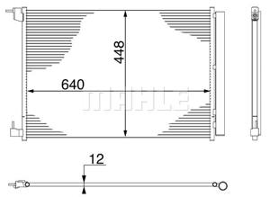 Condensor, airconditioning MAHLE, u.a. für Mercedes-Benz