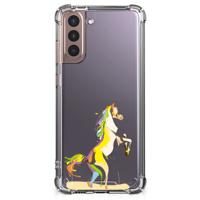 Samsung Galaxy S21 Plus Stevig | Bumper Hoesje | Horse Color