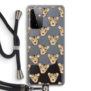 Tijger: Samsung Galaxy A72 5G Transparant Hoesje met koord