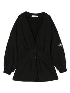 Calvin Klein Kids cardigan à logo imprimé - Noir