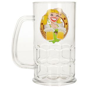 Bierfeest/Oktoberfest bierpul/bierglas plastic 400 ml