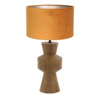 Light Living tafellamp Gregor - goud - hout - 17 cm - E27 fitting - 3593BE