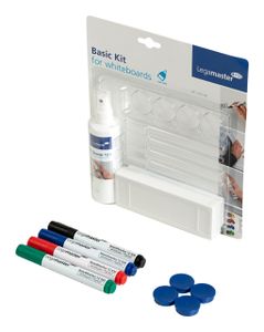 Legamaster Starterset Whiteboard Basic Kit 7-125100 Whiteboardmarker Zwart, Blauw, Rood, Groen Incl. bordwisser, bordreiniger, magneten 1 set(s)