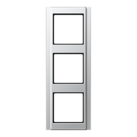 Jung A500 afdekraam 3-voudig aluminium A583AL