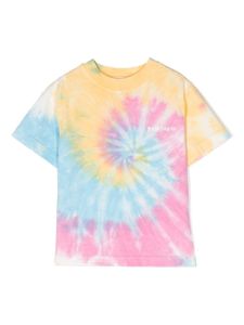 Palm Angels Kids t-shirt en coton à motif tie-dye - Bleu