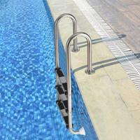Zwembad Ladder met 3 Antislip Rubberen Voetstappen op Treden 304 Roestvrij Staal Bad Pedaal voor in de Grond Zwembaden