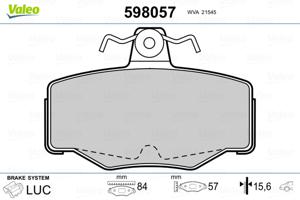 Valeo Remblokset 598057