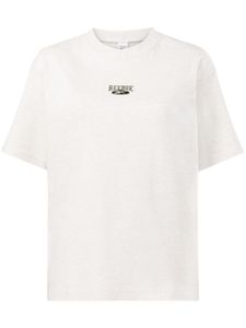 Reebok t-shirt en coton à logo brodé - Tons neutres