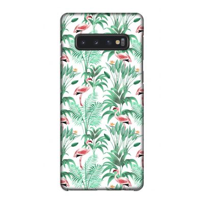 Flamingo bladeren: Samsung Galaxy S10 4G Volledig Geprint Hoesje
