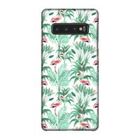 Flamingo bladeren: Samsung Galaxy S10 4G Volledig Geprint Hoesje
