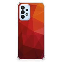 Shockproof Case voor Samsung Galaxy A23 Polygon Red - thumbnail