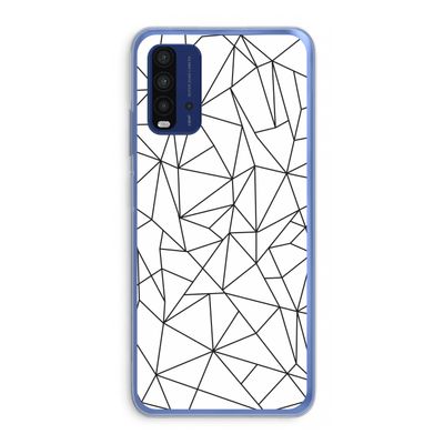 Geometrische lijnen zwart: Xiaomi Redmi 9T Transparant Hoesje