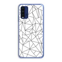 Geometrische lijnen zwart: Xiaomi Redmi 9T Transparant Hoesje