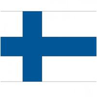 Vlag van Finland stickers - 10x - 7 x 10 cm - Landen - Finse vlaggetjes