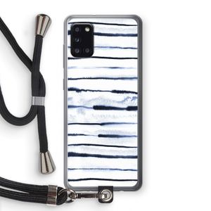 Ink Stripes: Samsung Galaxy A31 Transparant Hoesje met koord