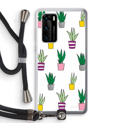 Sanseveria: Huawei P40 Transparant Hoesje met koord