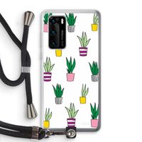 Sanseveria: Huawei P40 Transparant Hoesje met koord