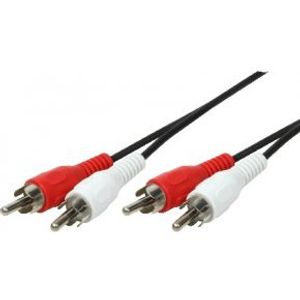 LogiLink 2xRCA - 2xRCA, 10m audio kabel Zwart