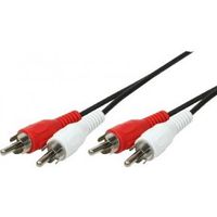 LogiLink 2xRCA - 2xRCA, 10m audio kabel Zwart - thumbnail