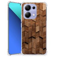 Stevig Telefoonhoesje voor Xiaomi Redmi Note 13 4G Wooden Cubes - thumbnail