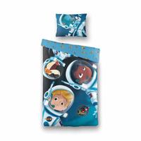 Dekbedovertrek Katoen De Kleine Astronaut Space Crew 140x200 Cm Verkoelend Divers - Dekbed-Discounter.nl
