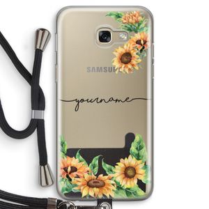 Zonnebloemen: Samsung Galaxy A5 (2017) Transparant Hoesje met koord