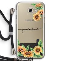 Zonnebloemen: Samsung Galaxy A5 (2017) Transparant Hoesje met koord