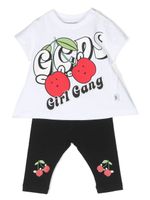 Gcds Kids survêtement à cerises imprimées - Blanc