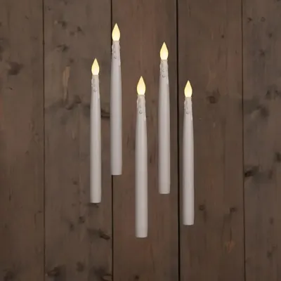 Anna&apos;s Collection LED zwevende kaars 3d flame druip 28.5 cm wit 5 stuks