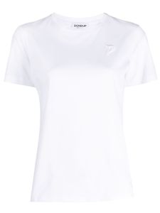 DONDUP t-shirt en coton à logo brodé - Blanc